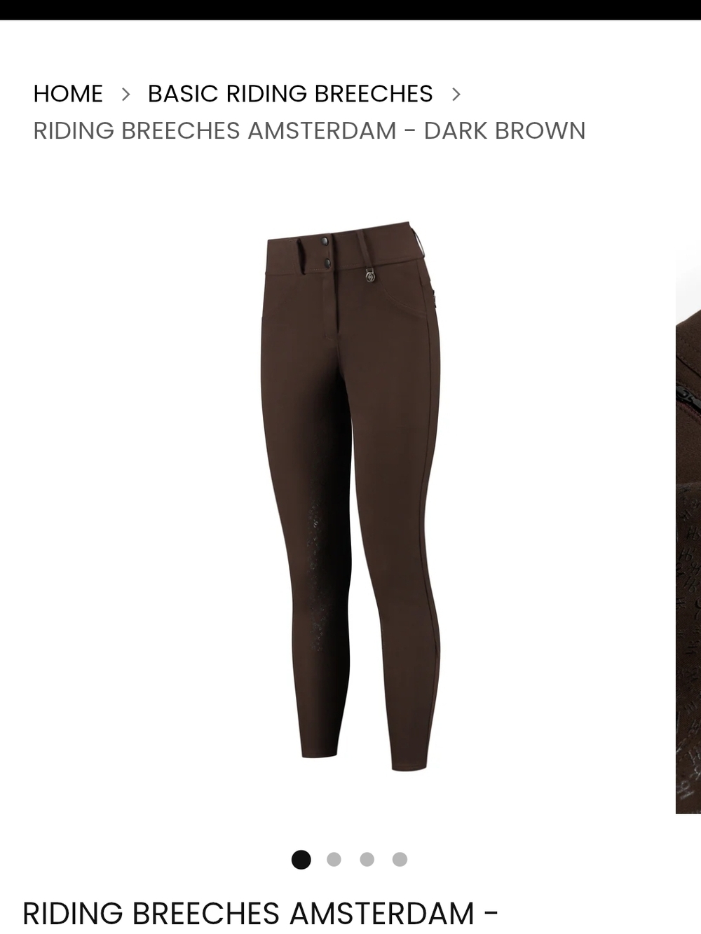 Mrs Ros- Dark Brown Full Seat Breeches